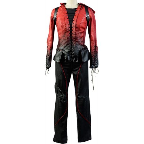  AGLAYOUPIN Adult Red Uniform Suit Costume with Eye Mask Halloween