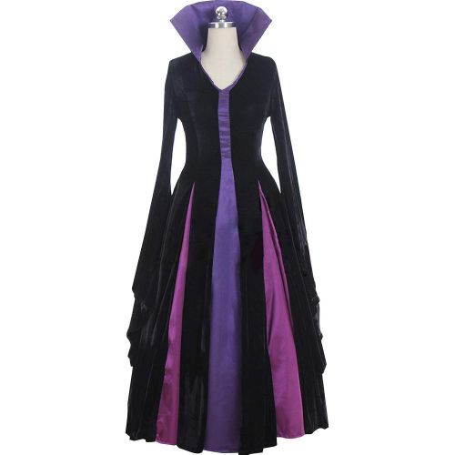  AGLAYOUPIN Women Witch Black Gothic Fancy Court Dress Costume Halloween