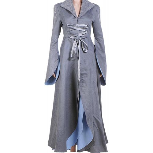  AGLAYOUPIN Adult Women Renaissance Court Grey Dress Suit Halloween Carnival Costume