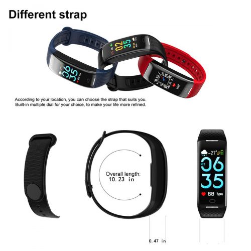  AGO Fitness Tracker, Smart Activity Watch Waterproof Smart Bracelet with Step Counter, Calorie Counter, GPS, Heart Rate Monitor, Pedometer for iOS and Android