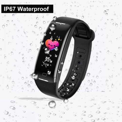  AGO Fitness Tracker, Smart Activity Watch Waterproof Smart Bracelet with Step Counter, Calorie Counter, GPS, Heart Rate Monitor, Pedometer for iOS and Android