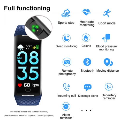  AGO Fitness Tracker, Smart Activity Watch Waterproof Smart Bracelet with Step Counter, Calorie Counter, GPS, Heart Rate Monitor, Pedometer for iOS and Android