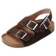 AGOWOO Kids Toddler Girls Boys Hook and Loop Soft Wood Cork Beach Sandals