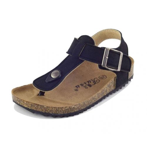  AGOWOO Boys Girls Soft Wood Insole Beach Thong Sandals