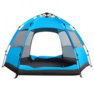 AGOWOO 4-6 Person 2 Layer Waterproof Hexagonal Automatic Instant Camping Tent