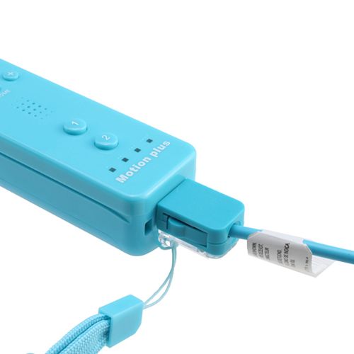  AGPtek Blue Built-in Motion Plus Remote + Nunchuck Controller For Wii + Silicone Case + Wrist Strap