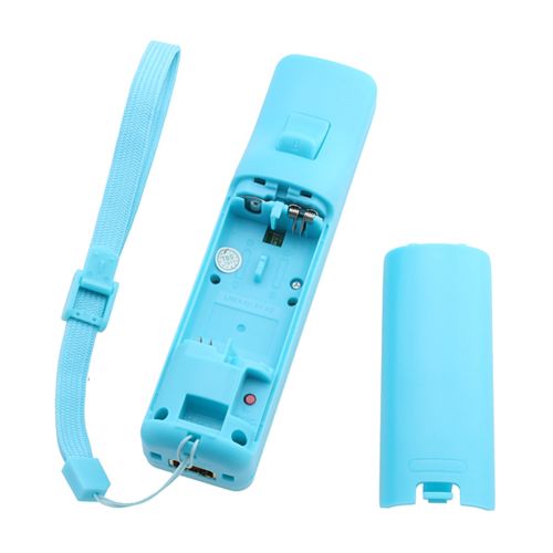  AGPtek Blue Built-in Motion Plus Remote + Nunchuck Controller For Wii + Silicone Case + Wrist Strap