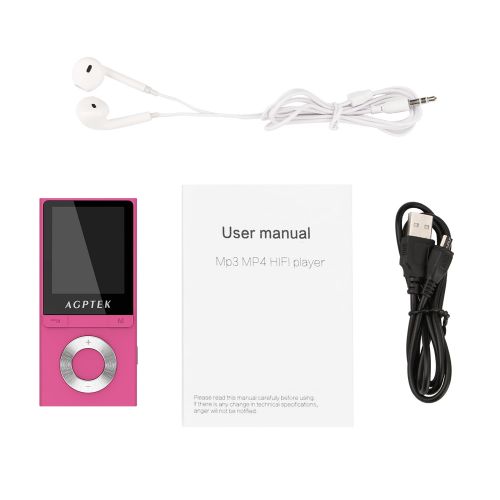  AGPTEK AGPtEK 2019 NEW UI 8GB & 70 Hours Playback MP3 Lossless Sound Music Player (Supports up to 64GB) White