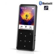 AGPTEK 16GB MP3 Player Bluetooth 4.0 with 2.4 Inch TFT Color Screen, FM Voice Recorder Lossless Sound Music Player,Black