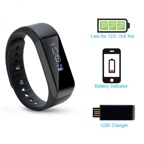  AGPTEK AGPtEK Fitness Armband zur Schrittzahler Aktivitatstracker Schlaftracker fuer Android und IOS SmartPhone - IP64 Wasserdicht, Ohne Herzfrequenzmelder