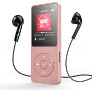 [아마존 핫딜]  [아마존핫딜]AGPTEK MP3 Player 8GB Bluetooth 4.0,Lossless Music Player with FM Radio, Voice Recorder, Expandable Up to 128GB (A02T 8GB Bluetooth Rose Gold)