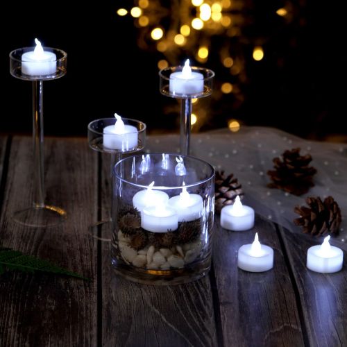  [아마존 핫딜] [아마존핫딜]AGPTEK AGPtEK Tea Lights, 100 Pack Flickering Flameless LED Battery Operated Candles Long Lasting Tealight for Wedding Holiday Party Home Decoration(Cool White)