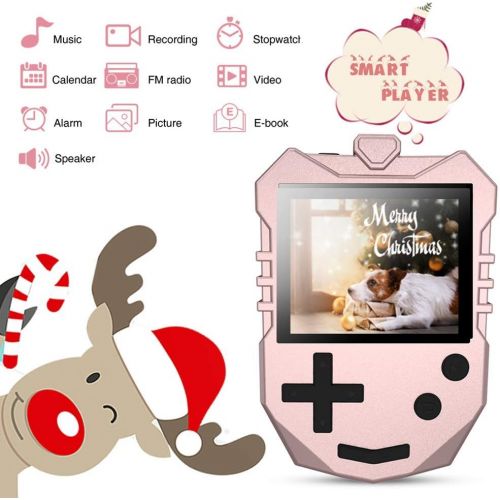  [아마존베스트]AGPTEK MP3 Player for Kids, Portable 8GB Music Player with Built-in Speaker, FM Radio, Voice Recorder, Expandable Up to 128GB, Rose Gold,K1