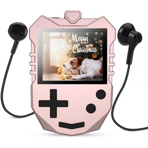  [아마존베스트]AGPTEK MP3 Player for Kids, Portable 8GB Music Player with Built-in Speaker, FM Radio, Voice Recorder, Expandable Up to 128GB, Rose Gold,K1