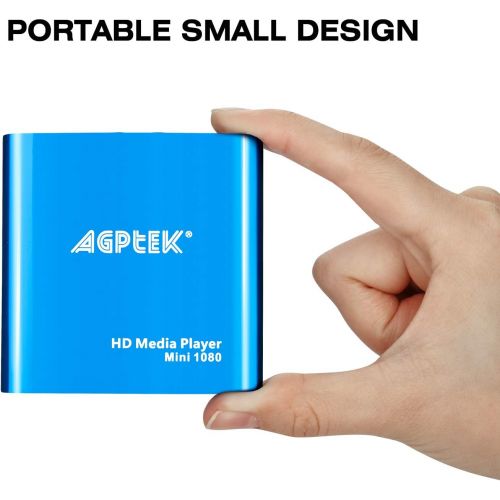  [아마존베스트]-Service-Informationen AGPTEK Mini 1080P Full HD Digital Media Player Media Player with Remote Control for MP3, WMA, OGG, AAC, FLAC, APE, AC3, DTS, ATRA