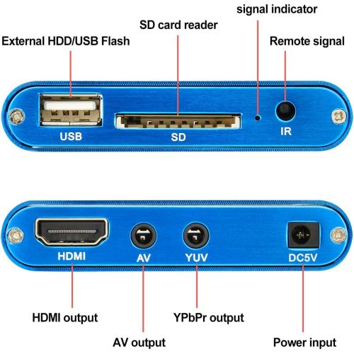  [아마존베스트]-Service-Informationen AGPTEK Mini 1080P Full HD Digital Media Player Media Player with Remote Control for MP3, WMA, OGG, AAC, FLAC, APE, AC3, DTS, ATRA