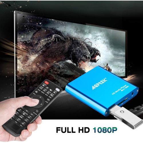  [아마존베스트]-Service-Informationen AGPTEK Mini 1080P Full HD Digital Media Player Media Player with Remote Control for MP3, WMA, OGG, AAC, FLAC, APE, AC3, DTS, ATRA