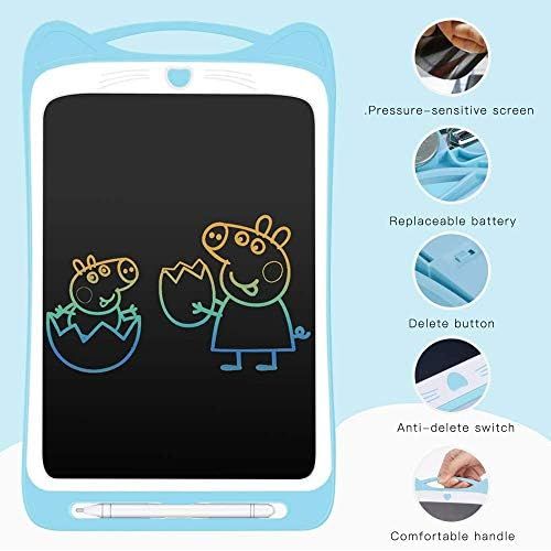  [아마존베스트]AGPTEK Colourful Writing Board LCD Childrens 12 Inch Screen, Electronic Writing Tablet with Brighter Writing, Digital Drawing Board with Anti-Clearance Function, Children Blue