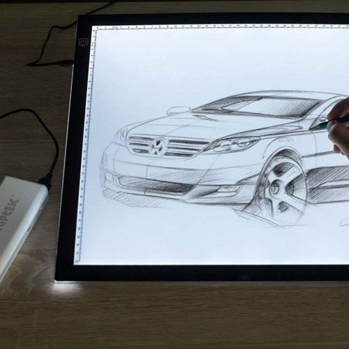  AGPTEK AGPtek A3 Ultra-thin USB Power LED Artcraft Tracing Light Pad Light Box with Brightness Control USB Wall Adapter For Artists, Drawing, Sketching, Animation, Diamond Painting, X-Ray