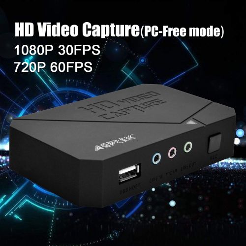  AGPTEK AGPtEK HD Game Capture Video Capture 1080P HDMIYPBPR Recorder Xbox 360&One PS3 PS4,Support Mic in with Both HDMI and YpbPr Input