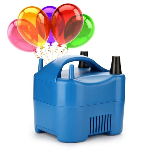  AGPTEK AGPtek Two Nozzle High Power Electric Balloon Inflator Pump Portable Blue Air Blower,680W High Power,Inflate In One Second