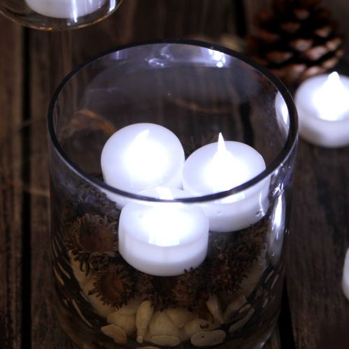  AGPTEK AGPtEK 100pcs Flickering LED Flameless Tealights Candles Battery-Operated Flameless LED Tealights For Wedding Holiday Party Home Decoration (Cool White)