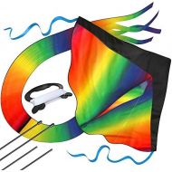 [아마존베스트]AGreatLife aGreatLife Huge Rainbow Kite for Kids for Outdoor Games and Activities