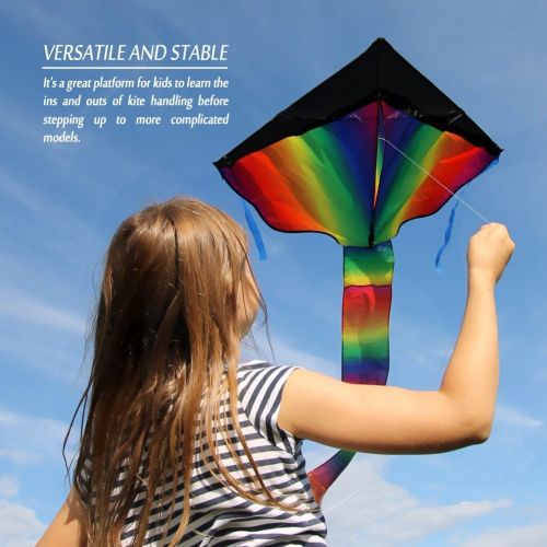  [아마존베스트]AGreatLife aGreatLife Huge Rainbow Kite for Kids for Outdoor Games and Activities