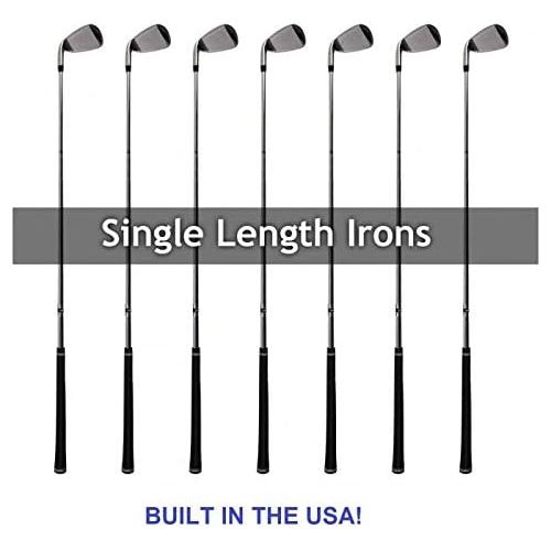  [아마존베스트]AGXGOLF Mens Same Length Irons Set 4-9 Irons + PW + Bonus SW, Stainless Steel: Senior, Regular or Stiff Flex Cadet, Regular or Tall Length; Right Hand Built in The USA
