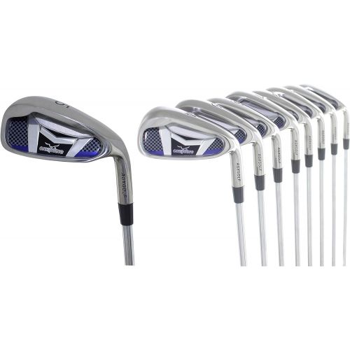  [아마존베스트]AGXGOLF Mens Same Length Irons Set 4-9 Irons + PW + Bonus SW, Stainless Steel: Senior, Regular or Stiff Flex Cadet, Regular or Tall Length; Right Hand Built in The USA