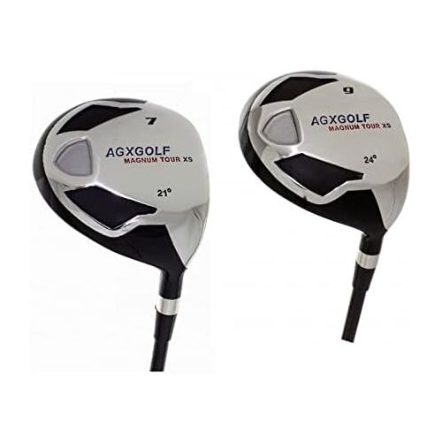  [아마존베스트]AGXGOLF Mens Magnum 7 + 9 Fairway Utility Woods Set: Graphite Shafts + Head Covers Right Hand, Cadet, Regular or Tall Length, Senior, Regular or Stiff Flex