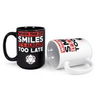 AGeekThang Dungeon Master DnD Mug - When the DM Smiles - Ceramic Coffee Mug BlackWhite 11oz 15oz