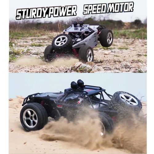  AHAHOO RC Cars 1:12 Scale 35MPH+ High Speed Off-Road Remote Control Vehicle 2.4Ghz Radio Controlled Racing Monster Trucks Rock Climber with LED Light Vision (Red)