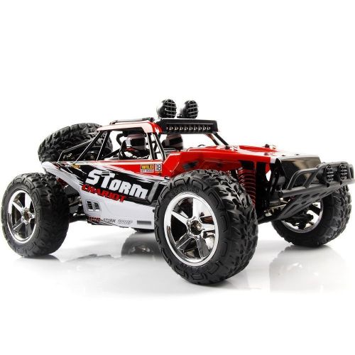  AHAHOO 1:12 Scale RC Cars 35MPH+ High Speed Off-Road Remote Control Vehicle 2.4Ghz Radio Controlled Racing Monster Trucks Rock Climber with LED Light Vision (Red)