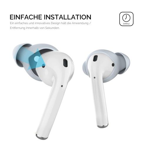  [아마존 핫딜]  [아마존핫딜]AHASTYLE AhaStyle Silikon Ohrpolster Ohrstoepsel aus Silikon - Ohrstoepsel Anti-Rutsch Schutz Headset mit Silikon-Aufbewahrungshaken Tasche fuer Apple AirPods 2 & 1 und EarPods (3 Paare Klein,