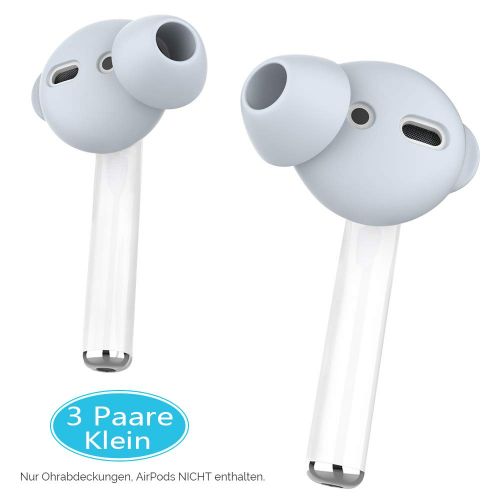  [아마존 핫딜]  [아마존핫딜]AHASTYLE AhaStyle Silikon Ohrpolster Ohrstoepsel aus Silikon - Ohrstoepsel Anti-Rutsch Schutz Headset mit Silikon-Aufbewahrungshaken Tasche fuer Apple AirPods 2 & 1 und EarPods (3 Paare Klein,