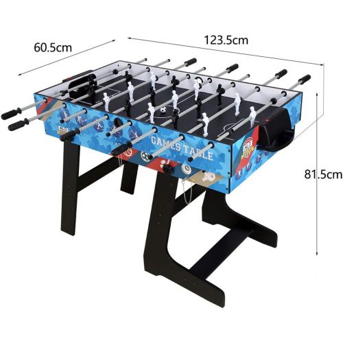  AHHC Multi Game Table 5-in-1 Combo Game Table, 5 Games with Hockey, Billiards, Table Tennis, Foosball and Basketball