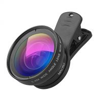 AIBOTY Cell Phone Camera Lens Kit，12x Macro Lens+0.45x Super Wide Angle Lens，Most Models for iPhone & Android