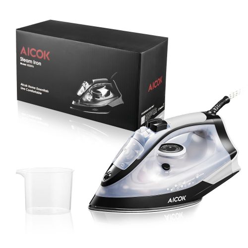  AICOK Aicok Steam Iron Iron Steam Generator Iron Iron with Steam 2200W Fully Functional and Iroing, Variable Temperature Control with Non-Stick Sole PlateWhite