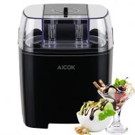 /AICOK Aicok Ice Cream Maker, 1.5 Quart Ice Cream Machine, Frozen Yogurt and Sorbet Machine with Timer Function and Recipe Book, White