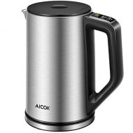 AICOK Aicok Electric Kettle Temperature Control, Double Wall Cool Touch Stainless Steel Water Kettle with LED Display from 90 ℉-212℉| BPA-Free | Strix Control | Keep Warm | Quick Boil |