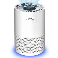 AICOK Aicok Air Purifier, Air Cleaner with Night Light, Odor Eliminator with HEPA Filter for 99.97% purification performance, ideal for Allergies, Pets Dander, Smokers (130 m³ / h, CADR-