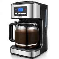 AICOK Aicok Coffee Maker, 12 Cups Programmable Drip Coffee Maker with Coffee Pot, Coffee Machine with Timer, Anti-Drip Design, Permanent Filter Coffee Maker, 1.8 Liter Glass Carafe, 900W