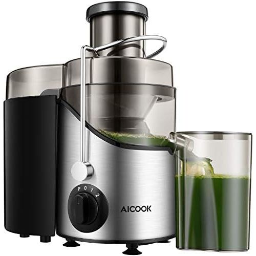  AICOOK Juicer Machine, Aicook Juice Extractor with 3 Wide Mouth, Non-Slip Feet, 3 Speed Centrifugal Juicer for Fruits and Vegs, BPA-Free