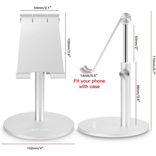  [아마존 핫딜] [아마존핫딜]Adjustable Tablet/Phone Stand,AICase Telescopic Adjustable iPad Stand Holder,Universal Multi Angle Aluminum Stand Compatible with iPhone Smart Cell Phone/Tablet/iPad(4-13 inch), Si