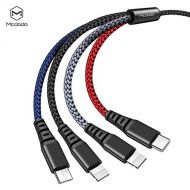 [아마존 핫딜]  [아마존핫딜]AICase Mcdodo Multi USB Kabel Universal USB Ladekabel 4 in 1 Mehrfach 3A 1,2 m Nylongeflecht fuer Mobiltelefone,Tablets und mehr