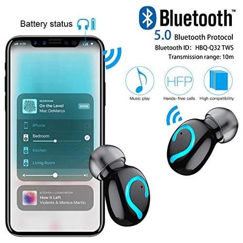  [아마존 핫딜]  [아마존핫딜]Wireless Earbuds TWS Bluetooth Kopfhoerer in Ear,AICase Noise Cancelling kopfhoerer Wireless Bluetooth 5.0 Earbuds&funkkopfhoerer mit Ladestation und Mikrofon fuer iOS Android (Schwar