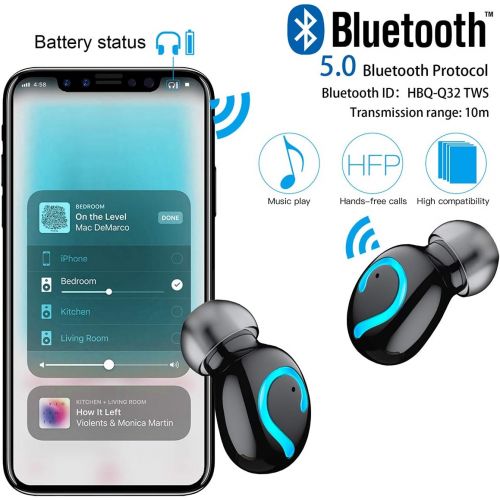  [아마존 핫딜]  [아마존핫딜]Wireless Earbuds TWS Bluetooth Kopfhoerer in Ear,AICase Noise Cancelling kopfhoerer Wireless Bluetooth 5.0 Earbuds&funkkopfhoerer mit Ladestation und Mikrofon fuer iOS Android (Schwar