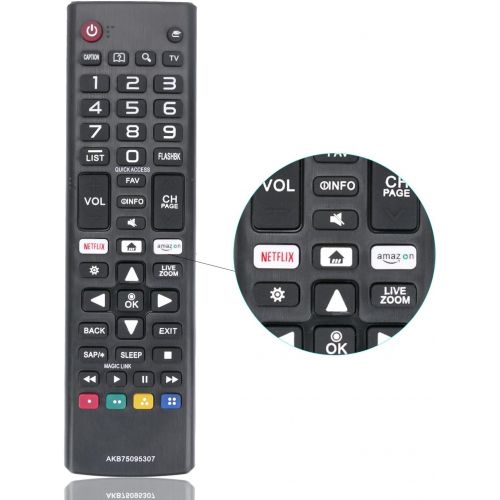  [아마존베스트]AIDITIYMI New Remote Control AKB75095307 Replacement fit for LG LED LCD TV 43UJ6500 43UJ6560 49UJ6500 49UJ6560 55UJ6520 55UJ6540 55UJ6580 60UJ6540