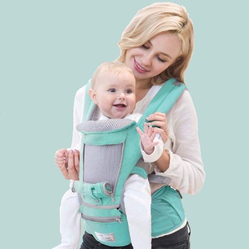  AIEBABY 360° Ergonomic Baby Carrier for Newborn with Hip Seat Front and Back for All Seasons